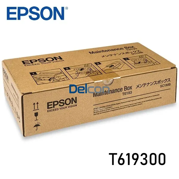 Caja De Mantenimiento Epson T619300/SC1MB [T6193] Maintenance Box, Para Impresoras e Plotter Epson SureColor F6000 / F6070 / F6200 / T5200 / T5270 / P20000.