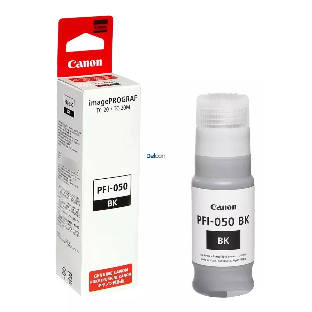 Tinta Canon PFI-050 BK Color Negro, Compatible Con Impresora Canon ImagePROGRAF TC-20 / iPF TC-20M, Rendimiento 7.300 Páginas.