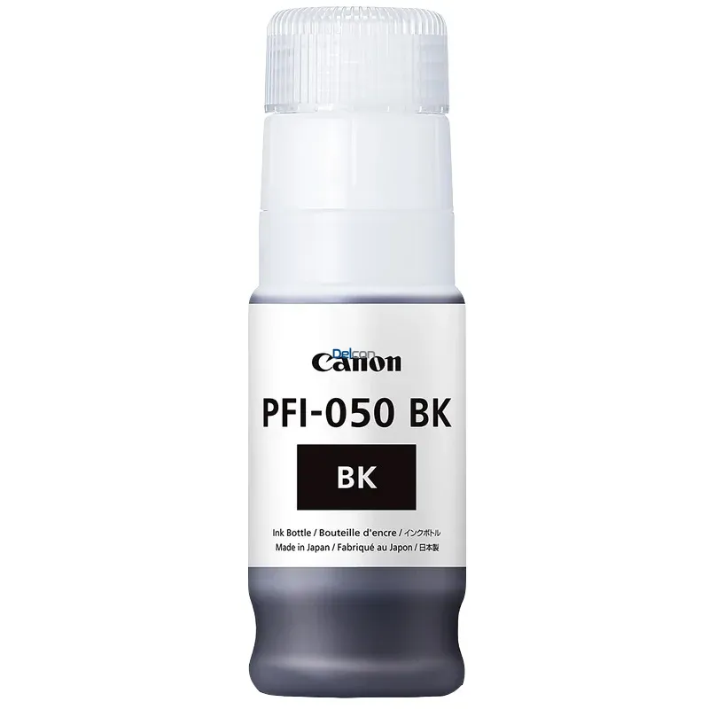 Tinta Canon PFI-050 BK Color Negro, Compatible Con Impresora Canon ImagePROGRAF TC-20 / iPF TC-20M, Rendimiento 7.300 Páginas.