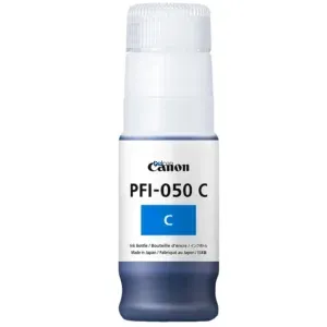 Tinta Canon PFI-050 C Color Cyan, Compatible Con Impresora Canon ImagePROGRAF TC-20 / iPF TC-20M, Rendimiento 7.300 Páginas.