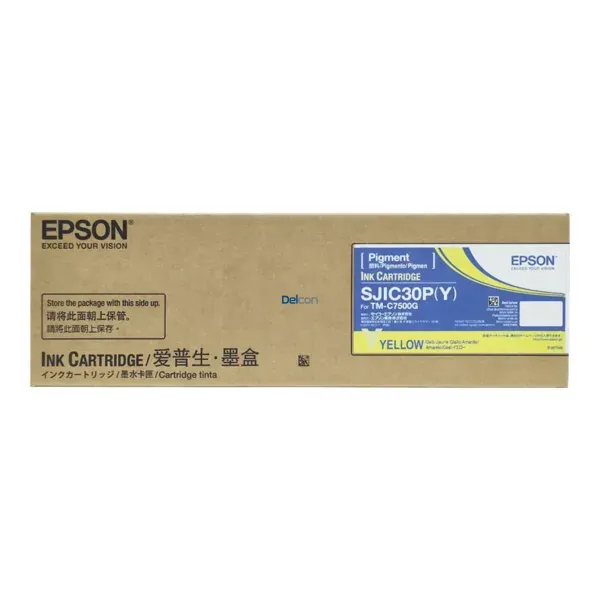 Cartucho De Tinta Epson C33S020638 [SJIC30P-Y] Color Amarillo, Para Impresoras De Etiquetas Epson ColorWorks TM-C7500 / TM-C7500G Series.
