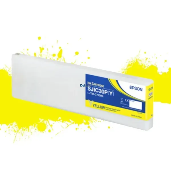 Cartucho De Tinta Epson C33S020638 [SJIC30P-Y] Color Amarillo, Para Impresoras De Etiquetas Epson ColorWorks TM-C7500 / TM-C7500G Series.