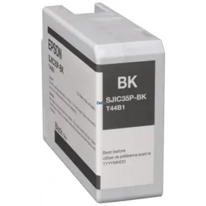 Tinta Epson SJIC35P-BK [T44B1] Negro 80ml, Para Impresora de Etiquetas Epson ColorWorks CW-C6000AU / CW-C6000Pu / CW-C6500AU / CW-C6500Pu.