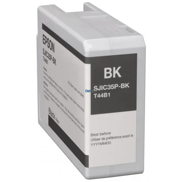 Tinta Epson SJIC35P-BK [T44B1] Negro 80ml, Para Impresora de Etiquetas Epson ColorWorks CW-C6000AU / CW-C6000Pu / CW-C6500AU / CW-C6500Pu.