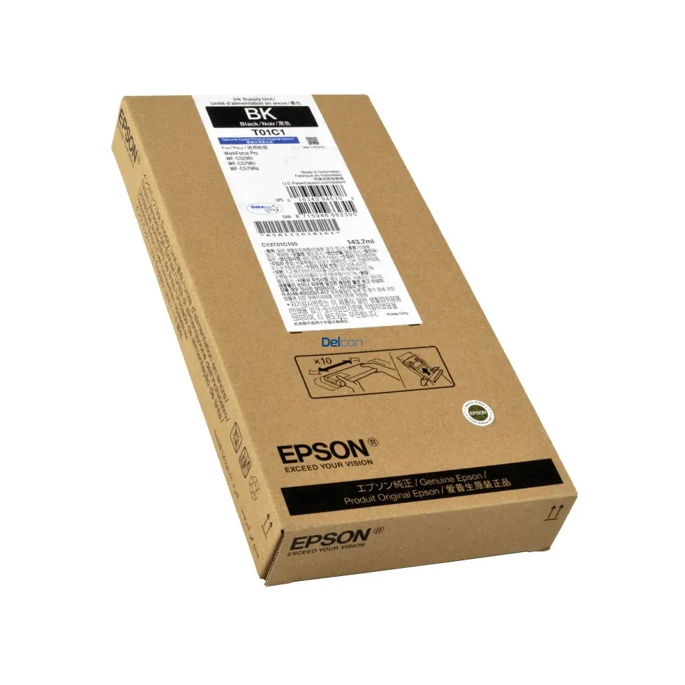 tinta-epson-t01c100-workforce-pro-wf-c529r-c579r-negro-original Bolsa De Tinta Epson T01C100 Color Negro, Para Impresoras Epson WorkForce Pro WF-C529R / WF-C579R Series, Rendimiento 10.000 Páginas.