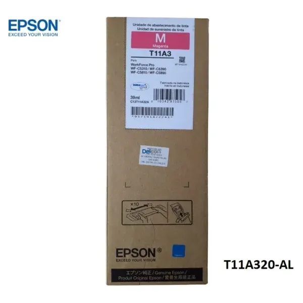 tinta-epson-t11A320-al-workforce-pro-wf-c5310-wf-c5390-wf-c5810-wf-c5890-t11A2-color-magenta Tinta Epson T11A320-AL Color Magenta, Compatible Con Impresoras Epson WorkForce Pro WF-C5310 / C5390 / C5810 / C5890, Rendimiento 5.000 Páginas.