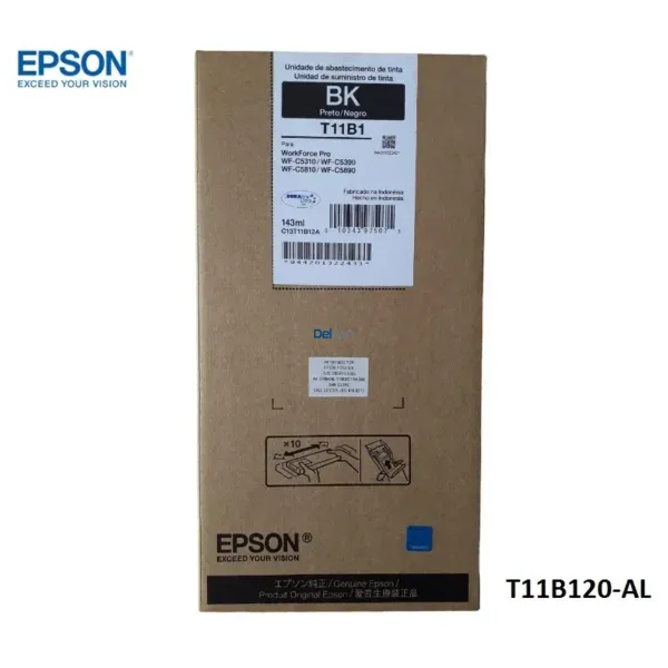 tinta-epson-t11b120-al-workforce-pro-wf-c5310-wf-c5390-wf-c5810-wf-c5890-t11b1-color-negro Tinta Epson T11B120-AL Color Negro, Compatible Con Impresoras Epson WorkForce Pro WF-C5310 / C5390 / C5810 / C5890, Rendimiento 10.000 Páginas.