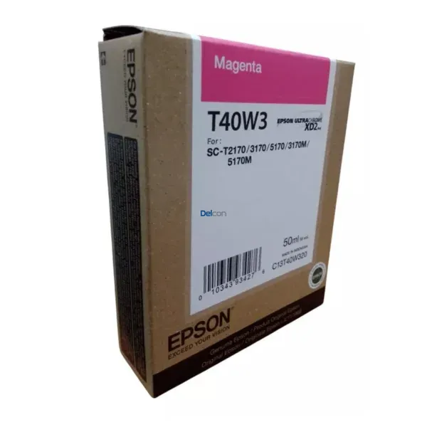 Tinta Epson T40W320 [T40W3] (50 ml) Color Magenta, Para Impresoras e Plotter Epson SureColor SC-T2170 / SC-T3170 / SC-T3170M / SC-T5170 / SC-T5170M.