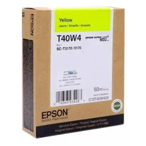 Tinta Epson T40W420 [T40W4] (50 ml) Color Amarillo, Para Impresoras e Plotter Epson SureColor SC-T2170 / SC-T3170 / SC-T3170M / SC-T5170 / SC-T5170M.