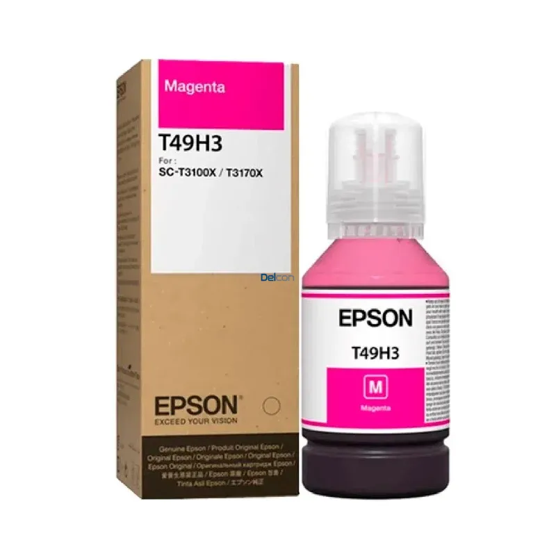 Botella De Tinta Epson T49H300 (T49H3) Color Magenta, Compatible Con Impresora e Plotter Epson SureColor SC-T3100X / SC-T3170X, Rendimiento 6.000 Páginas.