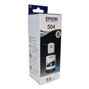 Botella De Tinta Epson T504120-AL Color Negro, Compatible Con Impresoras Epson Ecotank L4150 / L4160 / L4260 / L6270/ L14150, Rendimiento 7.500 Páginas.