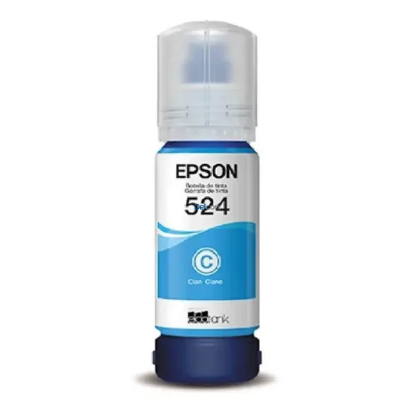 Botella De Tinta Epson T524220-AL [T524] Color Cyan, Compatible Con Impresoras Epson EcoTank L15150 / L15160, Rendimiento 6.000 Páginas.