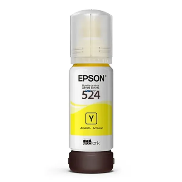 Botella De Tinta Epson T524420-AL [T524] Color Amarillo, Compatible Con Impresoras Epson EcoTank L15150 / L15160, Rendimiento 6.000 Páginas.