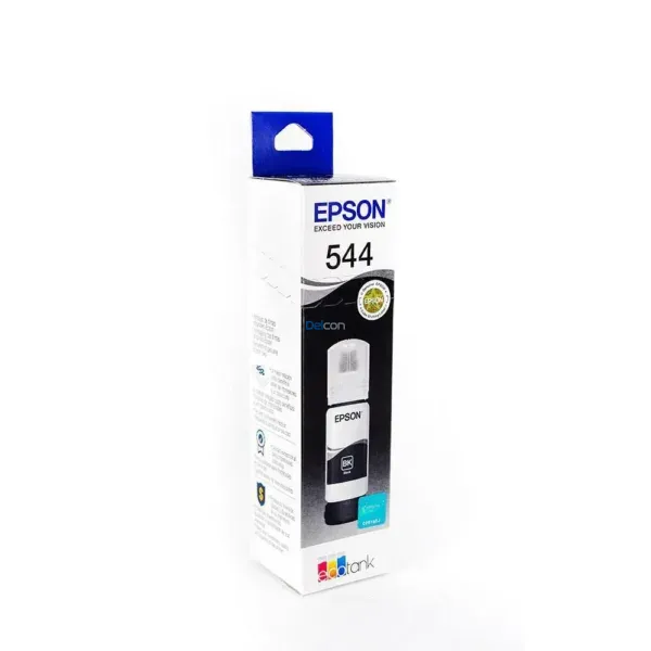 Tinta Epson T544120-AL [544] 〈BK〉 EcoTank L1250 / L3110 / L3210 / L3150 / L3250 / L3160 / L3260 / L5190 / L5290 Color Negro, Rendimiento 4.500 Páginas.