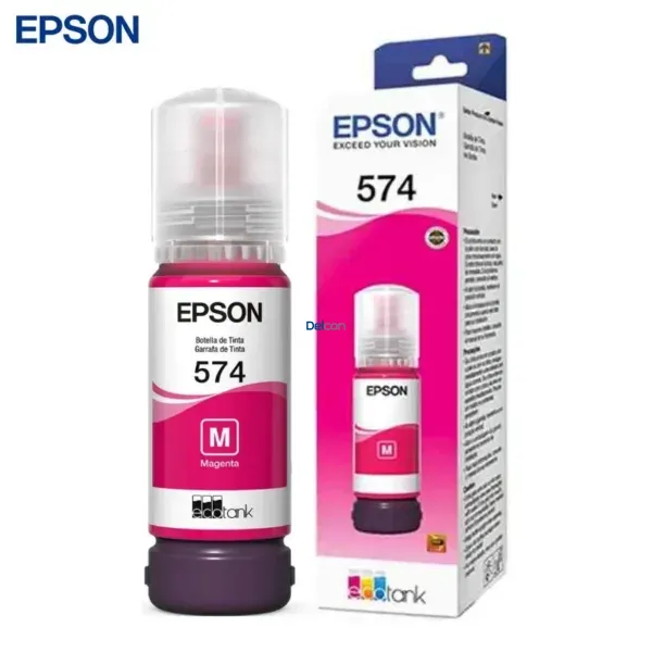 Botella De Tinta Epson T574320-AL [574] Color Magenta , Para Impresoras Epson EcoTank L8050 / L18050, Rendimiento 7.300 Páginas.