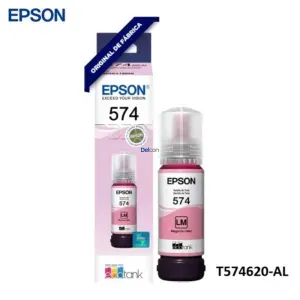 Botella De Tinta Epson T574620-AL [574] Color Magenta Claro, Para Impresoras Epson EcoTank L8050 / L18050, Rendimiento 7.300 Páginas.