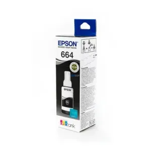 Tinta Epson T664120-AL EcoTank L210 / L220 / L310 / L350 / L365 / L380 / L395 / L455 / L475 / L495 / L575 Color Negro, Rendimiento 4.000 Páginas.