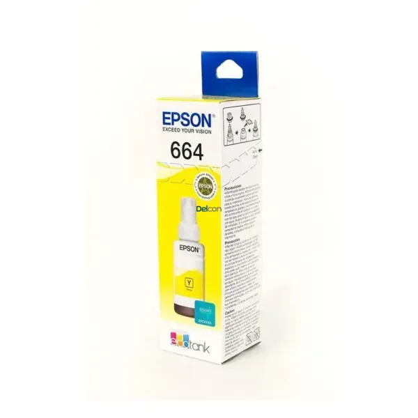 tinta-epson-t664420-al-664-ecotank-l200-l210-l220-l300-l310-l350-l365-l380-l395-l455-l475-l495-l575-color-amarillo Tinta Epson T664420-AL EcoTank L210 / L220 / L310 / L350 / L365 / L380 / L395 / L455 / L475 / L495 / L575 Color Amarillo, Rendimiento 4.000 Páginas.