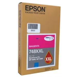 Tinta Epson T748XXL320-AL [748XXL] (69 ml) Color Magenta, Para Impresoras Epson WorkForce Pro WF-6090 / WF-6590, Rendimiento 7.000 Páginas.