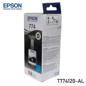 Tinta Epson T774120-AL [774] Negro, Para Impresoras Epson EcoTank L606 / L655 / L656 / L1455 / WorkForce M100 / M105 / M200 / M205, Rendimiento 6.000 Páginas.