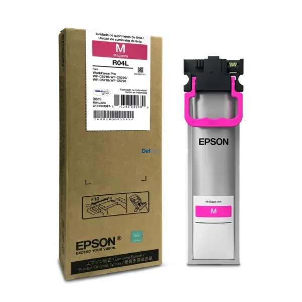 Tinta Epson T941320-AL [R04L] Color Magenta, Para Impresoras Epson WorkForce Pro WF-C5210 / WF-C5290 / WF-C5710 / WF-C5790, Rendimiento 5.000 Páginas.