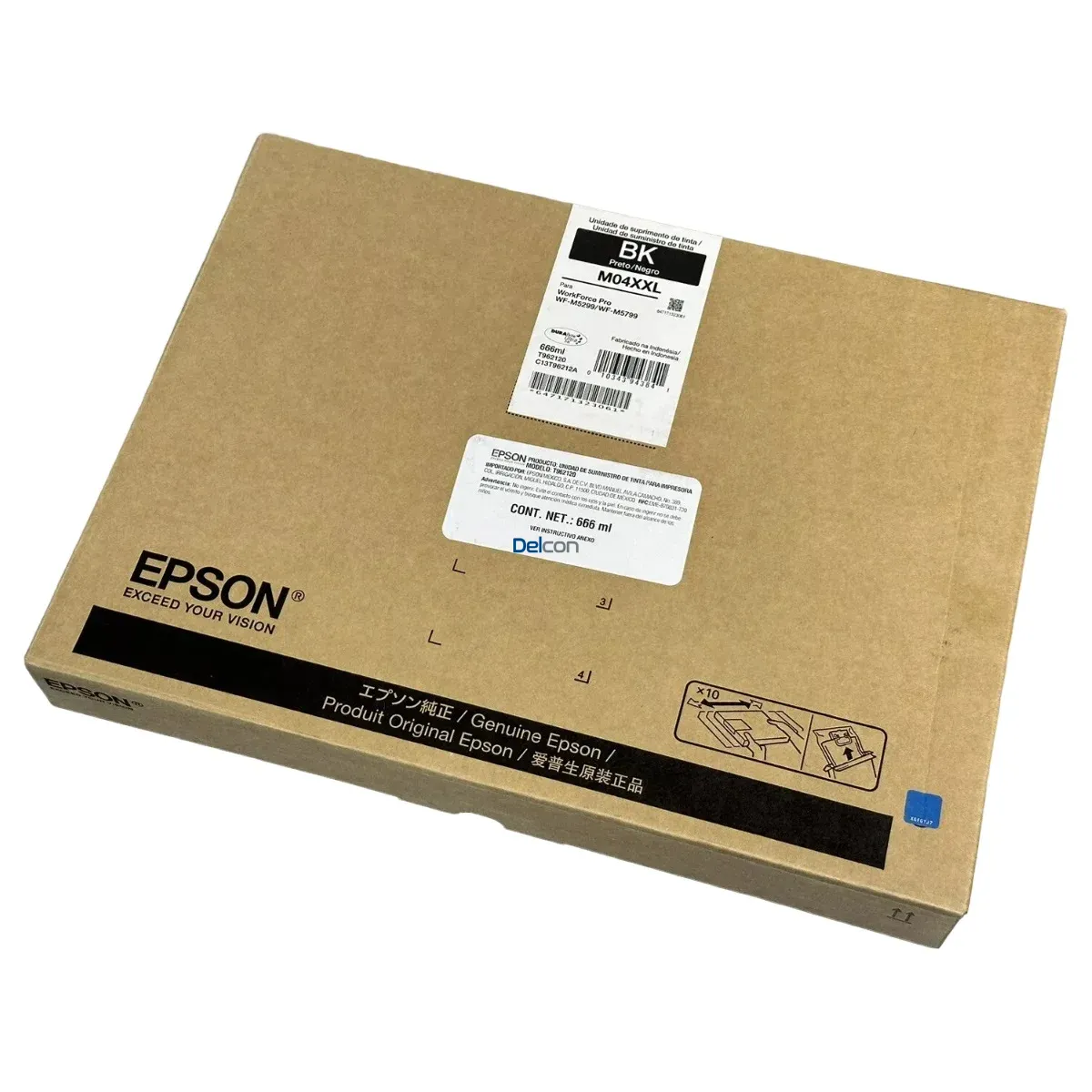 Tinta Epson T962120-AL (M04XXL) Black, Compatible Con Impresora Multifuncional Epson WorkForce Pro WF-M5299 / WF-M5799, Tinta De Alto Rendimiento.
