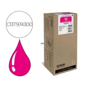Bolsa De Tinta Epson T973300 [T9733] Color Magenta, Para Impresoras Epson WorkForce Pro WF-C869R / PX-S7070X / PX-M7070FX, Rendimiento 22.000 Páginas.