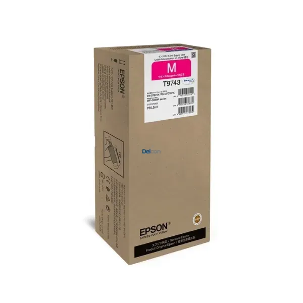 Bolsa De Tinta Epson T973300 [T9733] Color Magenta, Para Impresoras Epson WorkForce Pro WF-C869R / PX-S7070X / PX-M7070FX, Rendimiento 22.000 Páginas.
