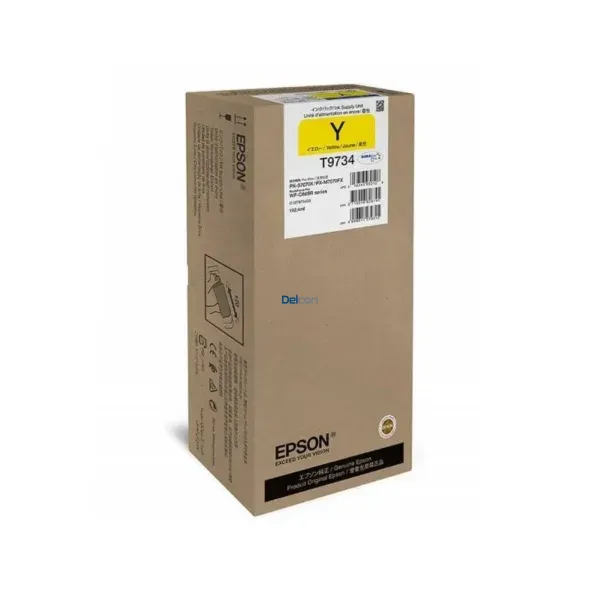 Bolsa De Tinta Epson T973400 [T9734] Color Amarillo, Para Impresoras Epson WorkForce Pro WF-C869R / PX-S7070X / PX-M7070FX, Rendimiento 22.000 Páginas.