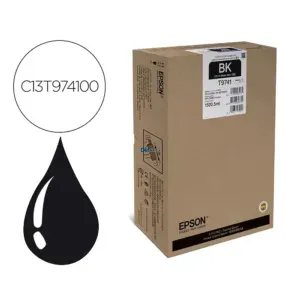 Bolsa De Tinta Epson T974100 [T9741] Color Negro, Para Impresoras Epson WorkForce Pro WF-C869R / PX-S7070X / PX-M7070FX, Rendimiento 84.000 Páginas.