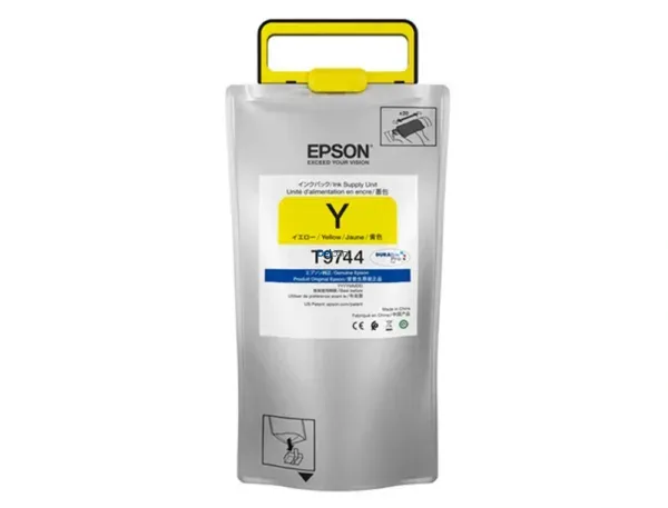 Bolsa De Tinta Epson T974400 [T9744] Color Amarillo, Para Impresoras Epson WorkForce Pro WF-C869R / PX-S7070X / PX-M7070FX, Rendimiento 84.000 Páginas.