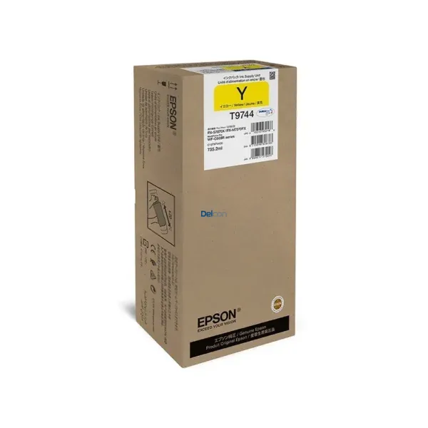 Bolsa De Tinta Epson T974400 [T9744] Color Amarillo, Para Impresoras Epson WorkForce Pro WF-C869R / PX-S7070X / PX-M7070FX, Rendimiento 84.000 Páginas.