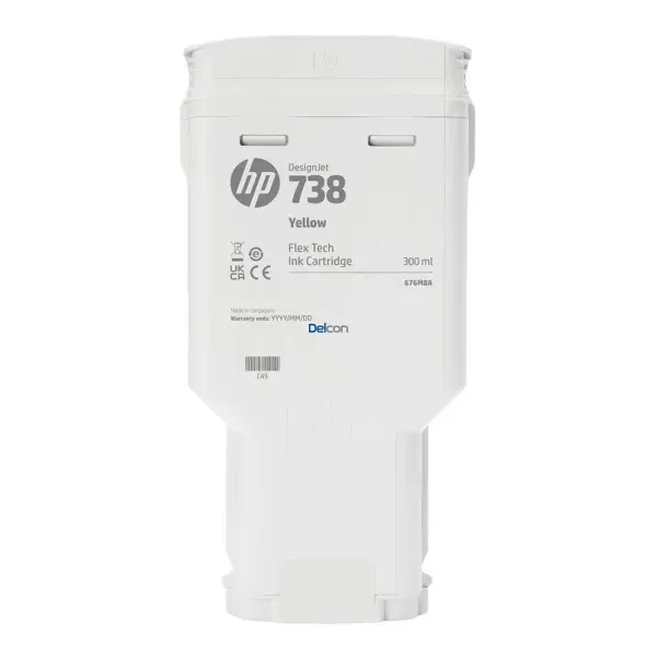 tinta-hp-676m8a-738-yellow-designjet-t850-t950-mfp-series-300-ml Cartucho De Tinta Hp 676M8A (738) Color Amarillo, Para Impresora e Plotter Multifunción Hp DesignJet T850 / T950 MFP Series, Contenido 300 Mililitros.