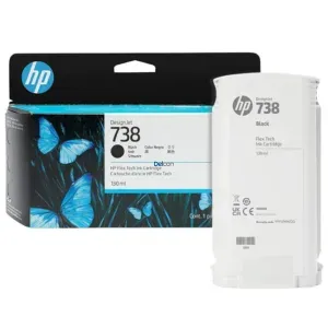 Cartucho De Tinta Hp 498N4A (738) Color Negro, Para Impresora e Plotter Multifunción Hp DesignJet T850 / T950 MFP Series, Contenido 130 Mililitros.