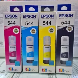 Juego De Tintas Epson T544 EcoTank L1110 / L1210 / L1250 / L3110 / L3210 / L3150 / L3250 / L3160 / L3260 / L5190 / L5290 [544] Color Negro Cyan Magenta Amarillo