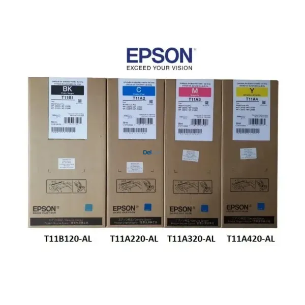 Tinta Epson T11B1 | T11A2 | T11A3 | T11A4, Color Negro Cyan Magenta Amarillo, Para Impresoras Epson WorkForce Pro WF-C5310 / C5390 / C5810 / C5890.