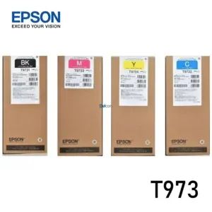 Tintas Epson T9731 | T9732 | T9733 | T9734 Color Negro Cyan Magenta Amarillo, Para Impresoras Epson WorkForce Pro WF-C869R Series.