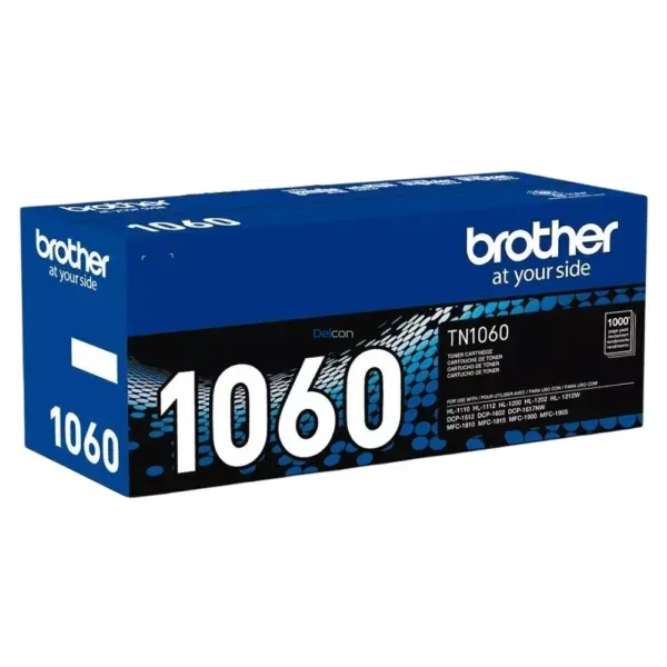 Cartucho De Toner Brother TN1060 Black, Para Impresoras Brother HL-1202 / HL-1212W / DCP-1602 / DCP-1617NW, Rendimiento 1.000 Páginas.