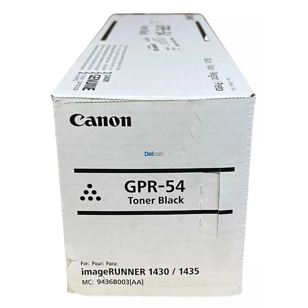 Cartucho De Tóner Canon GPR-54 Black, Compatible Con Impresoras Canon imageRUNNER 1435i / 1435iF / 1435, Rendimiento 54.000 Páginas.