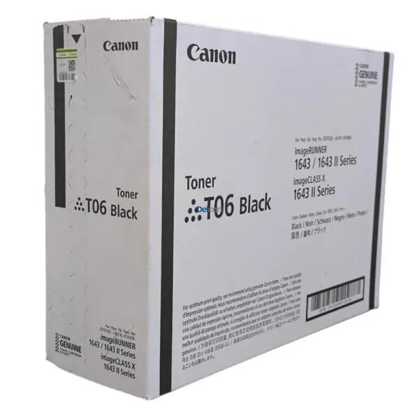 Tóner Canon T06 [3526C001AA] Black, Para Impresoras Canon imageRUNNER 1643i II / 1643iF II / 1643P / 1643 Series. Rendimiento 20.500 Páginas.