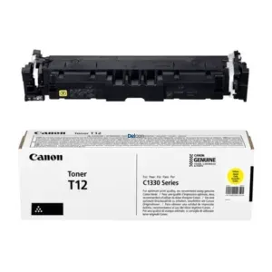 Cartucho De Toner Canon T12 Amarillo, Para Impresoras Canon i-SENSYS X C1300 / C1333P / C1333 / C1333i / C1333iF Series, Rendimiento 5.300 Páginas.