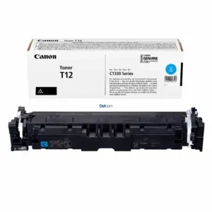 Cartucho De Toner Canon T12 Cyan, Para Impresoras Canon i-SENSYS X C1300 / C1333P / C1333 / C1333i / C1333iF Series, Rendimiento 5.300 Páginas.