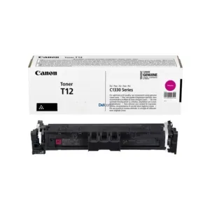 Cartucho De Toner Canon T12 Magenta, Para Impresoras Canon i-SENSYS X C1300 / C1333P / C1333 / C1333i / C1333iF Series, Rendimiento 5.300 Páginas.