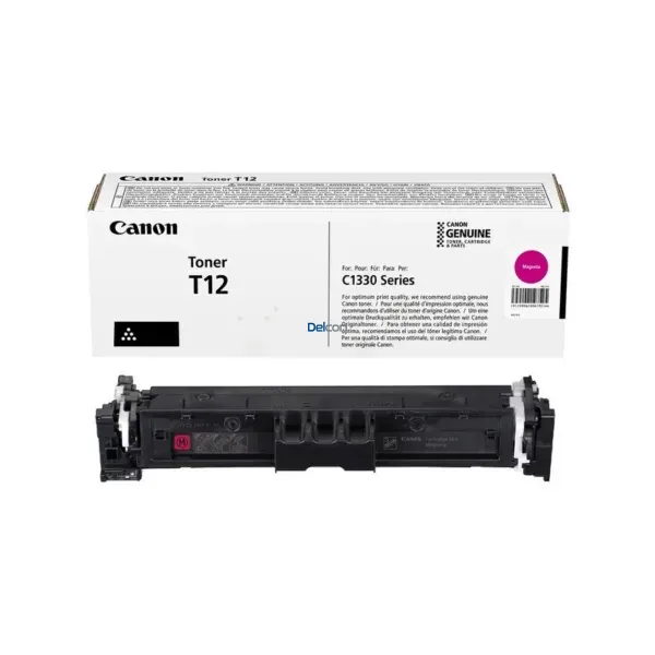 Cartucho De Toner Canon T12 Magenta, Para Impresoras Canon i-SENSYS X C1300 / C1333P / C1333 / C1333i / C1333iF Series, Rendimiento 5.300 Páginas.