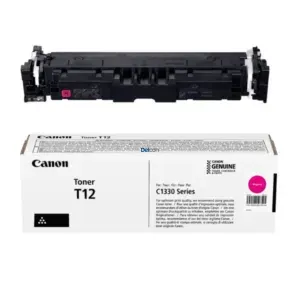 Cartucho De Toner Canon T12 Magenta, Para Impresoras Canon i-SENSYS X C1300 / C1333P / C1333 / C1333i / C1333iF Series, Rendimiento 5.300 Páginas.