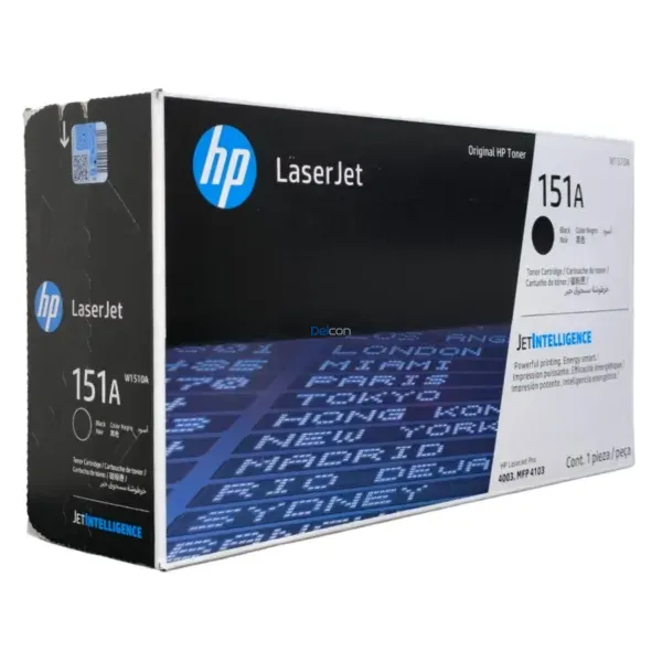 Tóner Hp W1510A 151A Black, Para Impresoras Hp LaserJet Pro 4003dw / MFP Pro 4103dw / 4103fdn / 4103fdw. Rendimiento 3.050 Páginas.