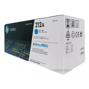 Toner Hp W2121A [212A] Cyan, Para Impresoras Hp Color Laserjet Enterprise Flow MFP M554dn / M555dn / M555x / M578c / M578dn, Rendimiento 4.500 Páginas.