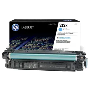 Toner Hp W2121X [212X] Cyan, Para Impresoras Hp Color Laserjet Enterprise Flow MFP M554dn / M555dn / M555x / M578dn / M578c, Rendimiento 10.000 Páginas.