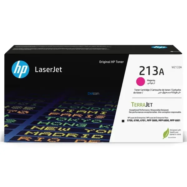 Toner Hp W2133A [213A] Magenta, Para Impresoras Hp Color LaserJet Enterprise 5700dn / 6700dn / 6701dn / MFP 5800dn / 6800dn, Rendimiento 3.000 Páginas.