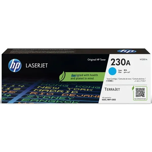 toner-hp-230a-w2301a-laserjet-pro-4203dw-mfp 4303fdw-color-cyan-original Toner Hp W2301A 230A Color Cyan, Compatible Con Impresoras HP Color LaserJet Pro 4203dw / Pro MFP 4303fdw. Rendimiento 1.800 Páginas.